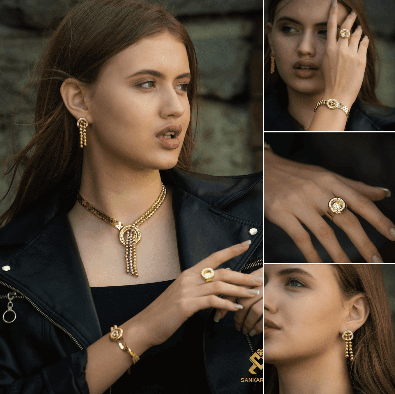 طقم ذهب ايطالي 🇮🇹 وزن 95.34 غرام عيار 💎 18