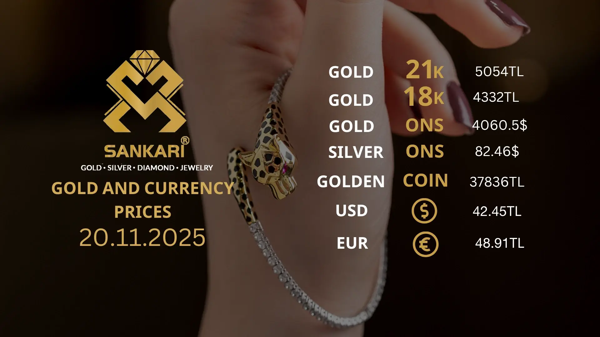 Gold Price Today in Turkey, Thirsday 20 November 2025 – Latest Gold & Currency Updates