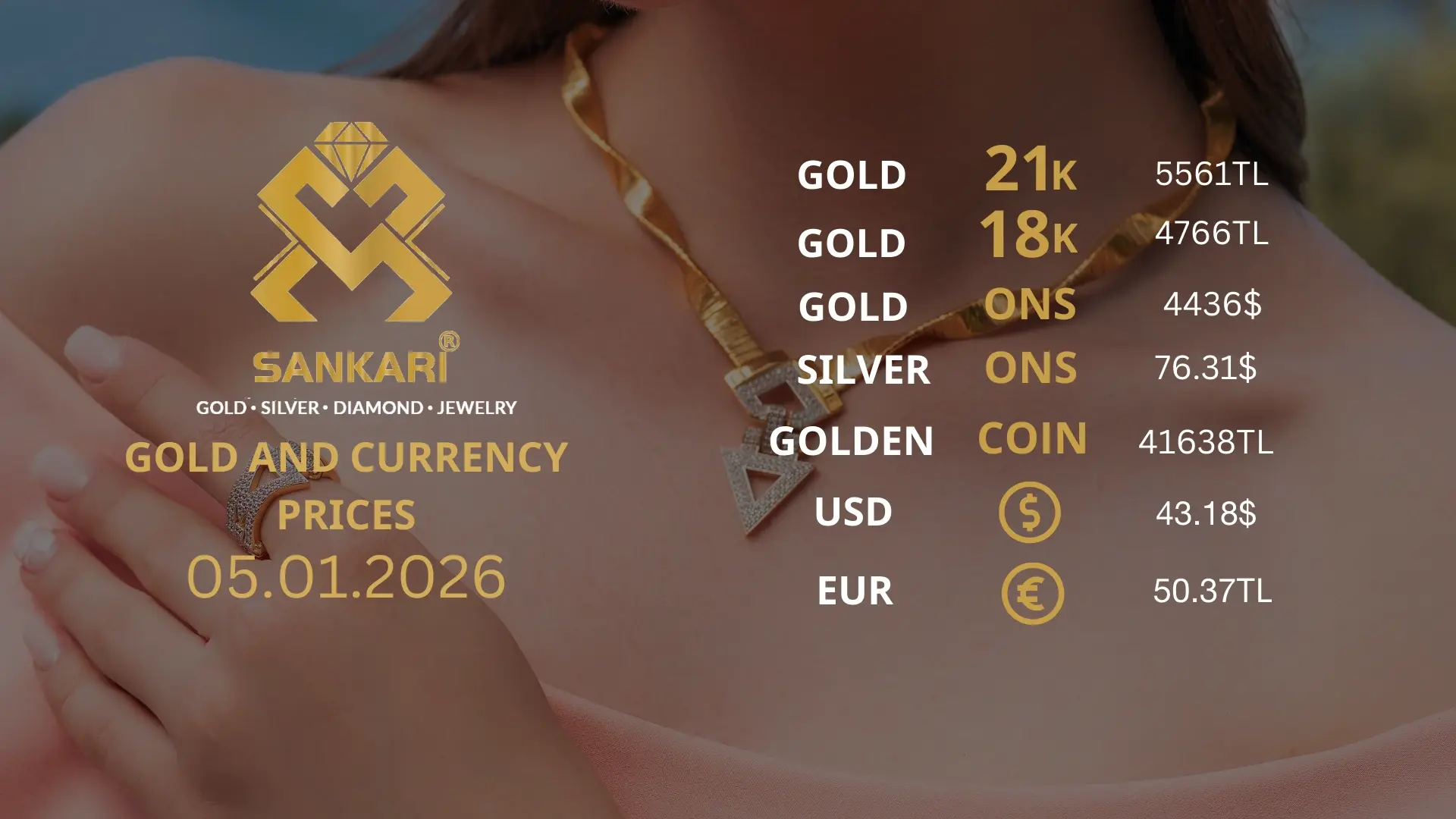 Gold Price Today in Turkey, Monday 05 January 2026 – Latest Gold & Currency Updates