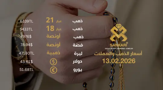 Gold Price Today in Turkey,Friday 13 February 2026 – Latest Gold & Currency Updates