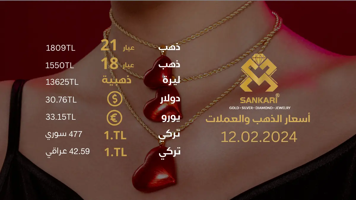 سعر غرام الذهب في تركيا الاثنين 12-02-2025 - سعر الليرة التركية امام الدولار اليوم